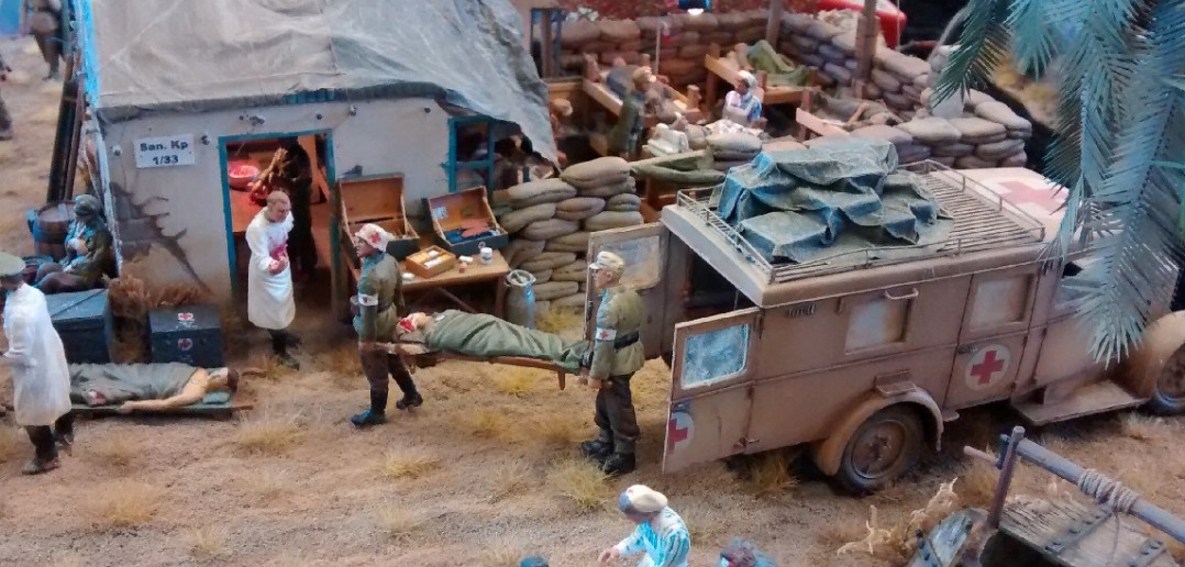 Groß-Diorama Deutsches Feldlazarett.