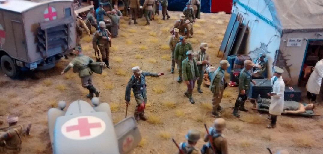 Groß-Diorama Deutsches Feldlazarett.