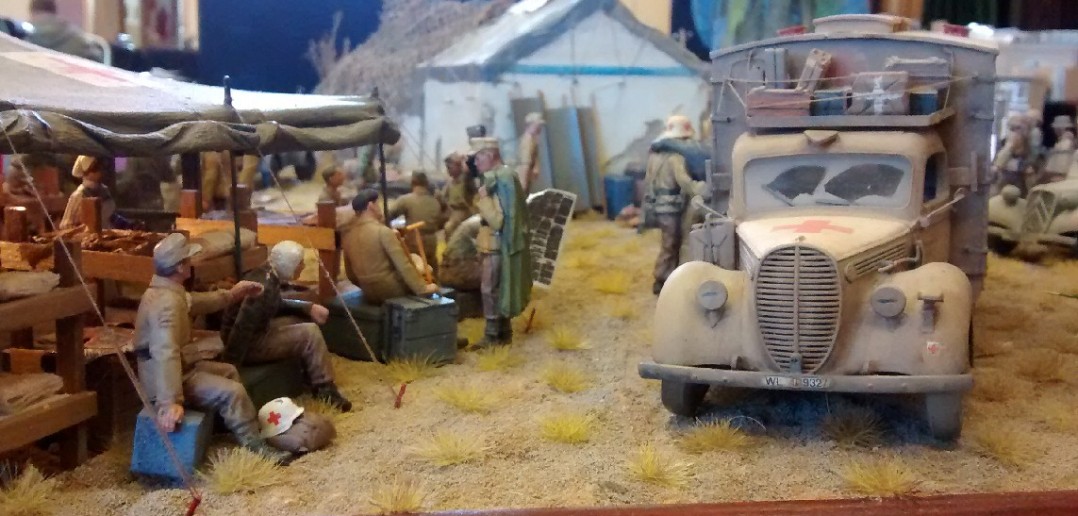 Groß-Diorama Deutsches Feldlazarett.