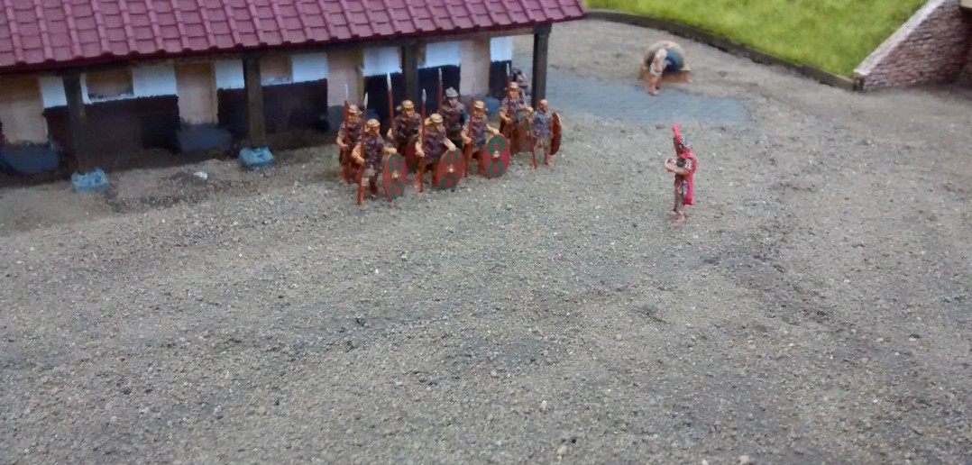 Diorama Römerkastell: Exerzierübungen der römischen Legionäre