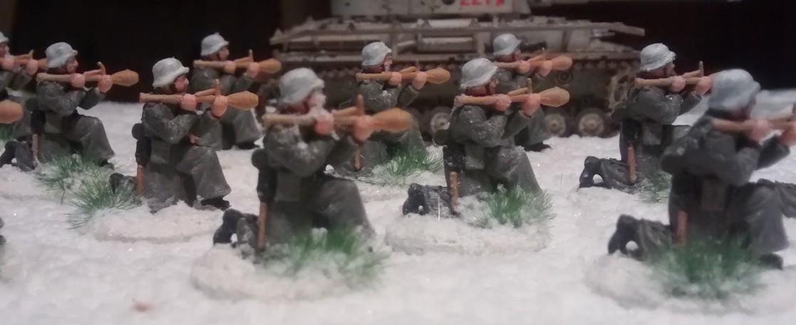 Panzerfaust-Schützen im Winter. 