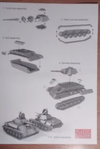 Vorderseite der Bauanleitung des PSC T-70