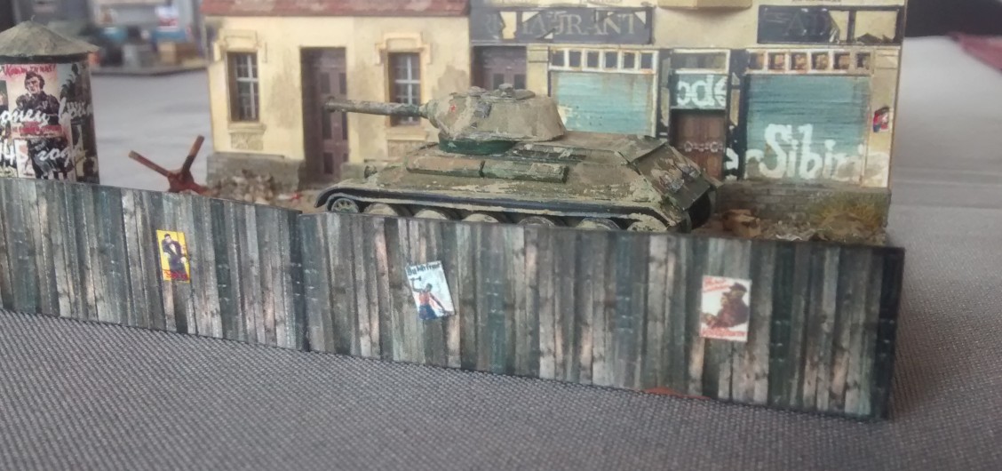 Diorama mit T-34/76, Kartonmodell