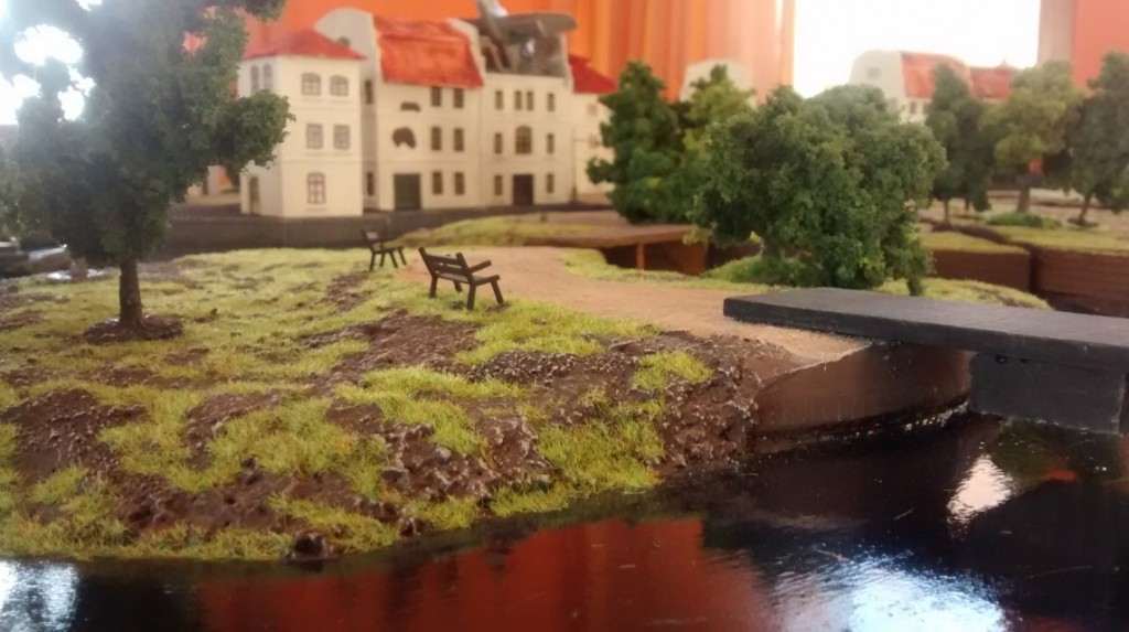 Die bespielbare Table-Top-Dioramenplatte "Schelde / Walcheren" im Maßstab 1:72 / 20mm.