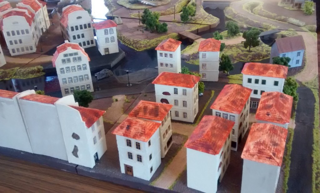 Die bespielbare Table-Top-Dioramenplatte "Schelde / Walcheren" im Maßstab 1:72 / 20mm.