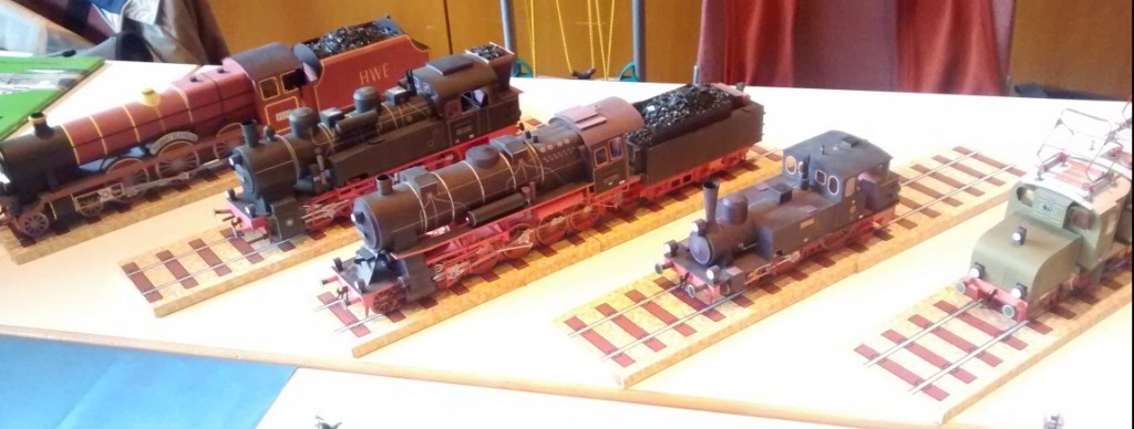 Lokomotiven als Kartonmodelle