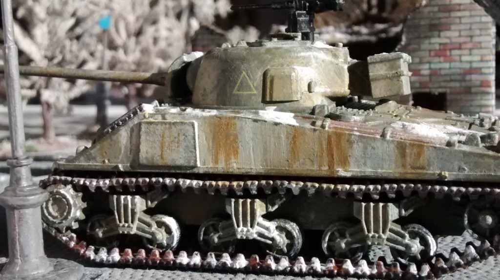 M4A4 Sherman auf der Behind-Omaha-Spielplatte