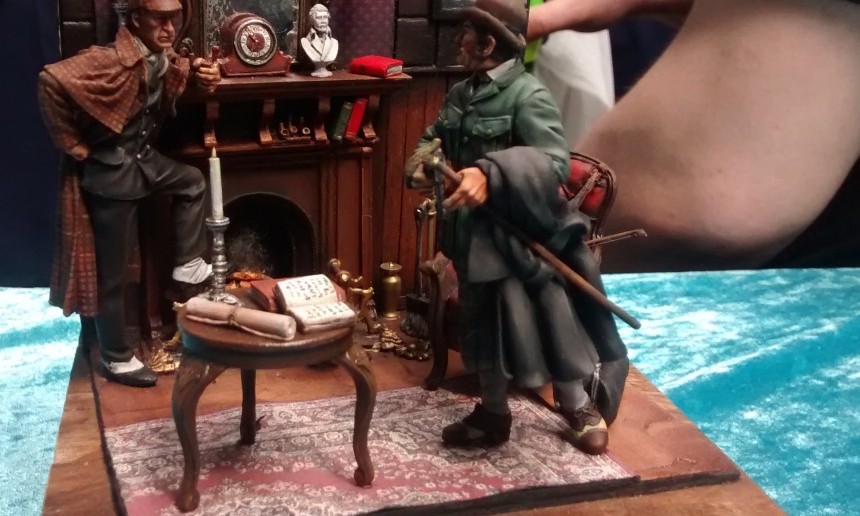 Sherlock Holmes und Dr. Watson in der Baker Street 221b in London