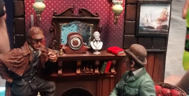 Sherlock Holmes und Dr. Watson in der Baker Street 221b in London