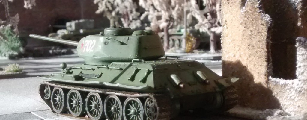 T-34/85 auf der Behind-Omaha-Spielplatte