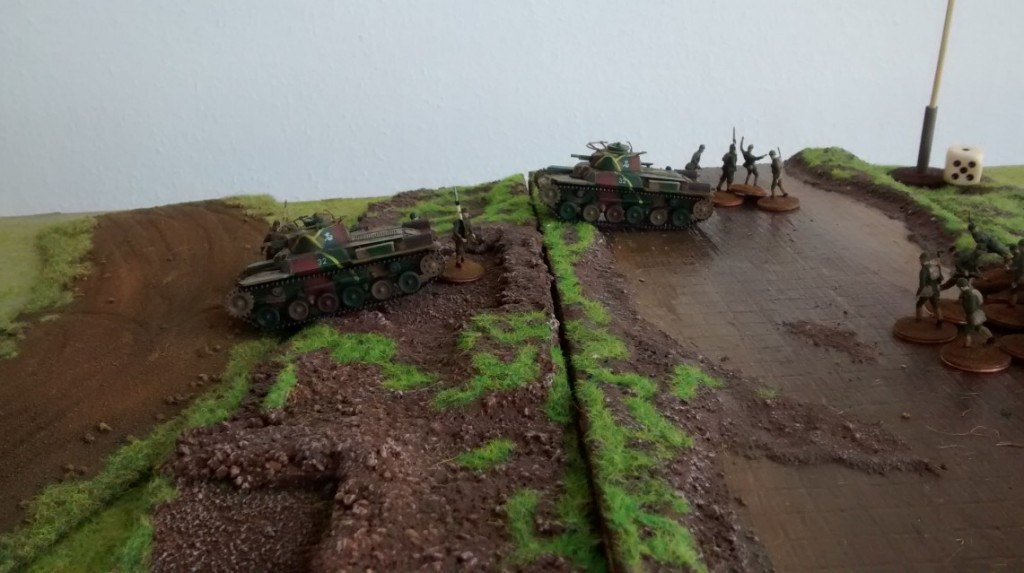 Die Kaiserliche Japanische Armee überschreitet den Chalchin-Gol