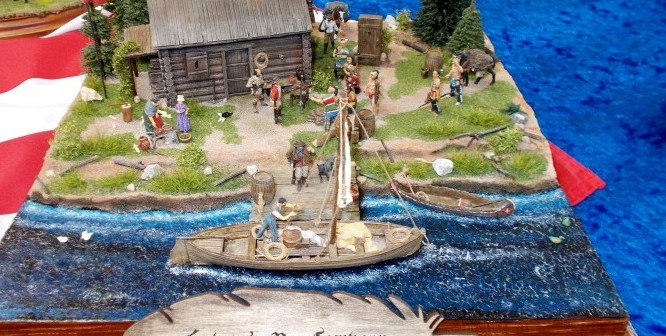 Hudson's Bay Company. Ein schönes Diorama aus der wilden Zeit. Den Grizzly-Bären sucht man förmlich schon.