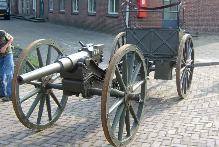 Die niederländische 57mm Feldkanone "Vuurmond 6 Veld"