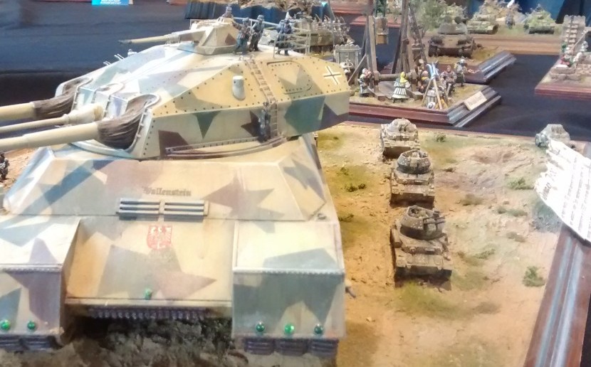 Der Landkreuzer P1000 "Ratte" auf dem Diorama der Kurpfälzer Figurenfreunde