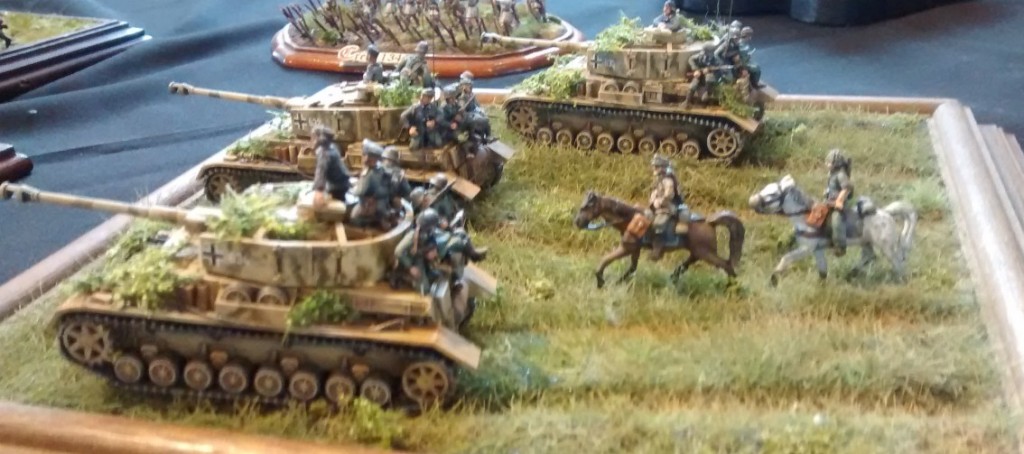Drei Panzer IV Ausf. H auf einem Diorama der Kurpfälzer Figurenfreunde