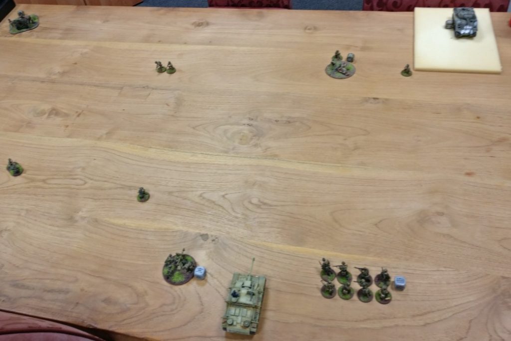 Das first Deployment in der ersten Bolt Action Runde im Leben des Sturmi.