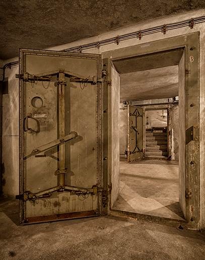 Alle Räume des Bunkers unter dem Gare de l'Est waren durch Panzertüren verschließbar.