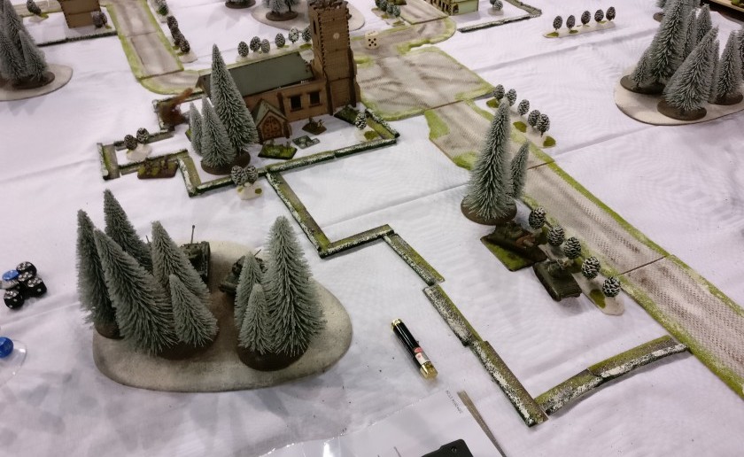 Der Flames of War (FoW Battleground "Battle of the Bulge" / "Ardennen-Offensive"