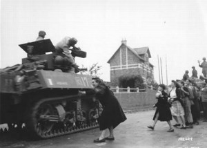 Foto aus der Normandie kurz nach dem D-Day 1944.