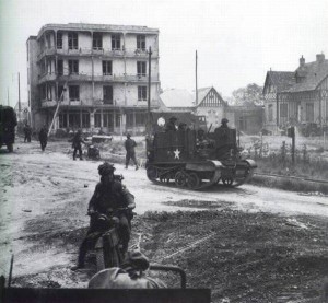 Foto aus der Normandie kurz nach dem D-Day 1944.