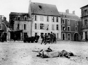 Foto aus der Normandie kurz nach dem D-Day 1944.