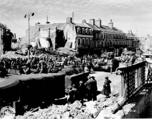 Foto aus der Normandie kurz nach dem D-Day 1944.