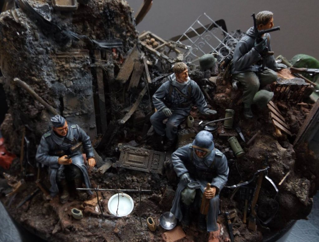 Diorama "Verschnaufpause" von Dieter Cerbin.