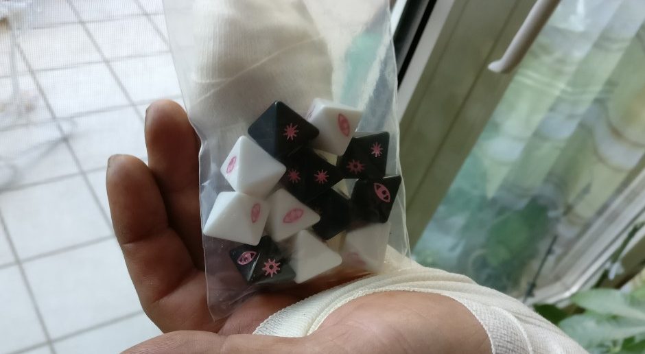 X-Wing-Dice-Set im Pink-Unicorn-Style