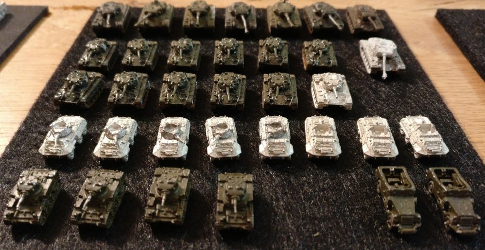 Ein 6mm-Packerl Amerikaner mit M5 Stuart, M8 Greyhound, M24 Chaffee, M26 Pershing und anderen.