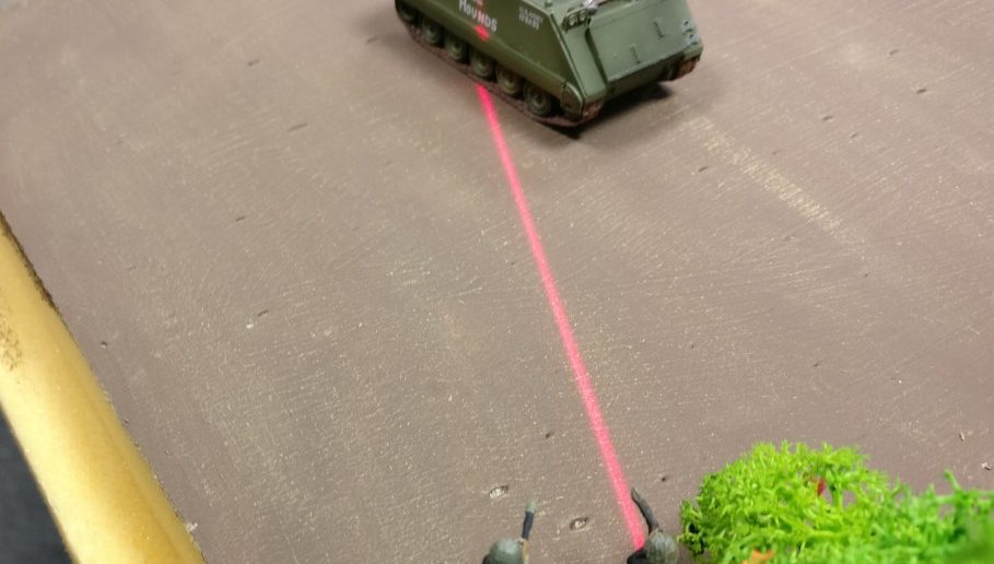 Beim Testspiel wurden desöfteren Laserpointer eingesetzt. 