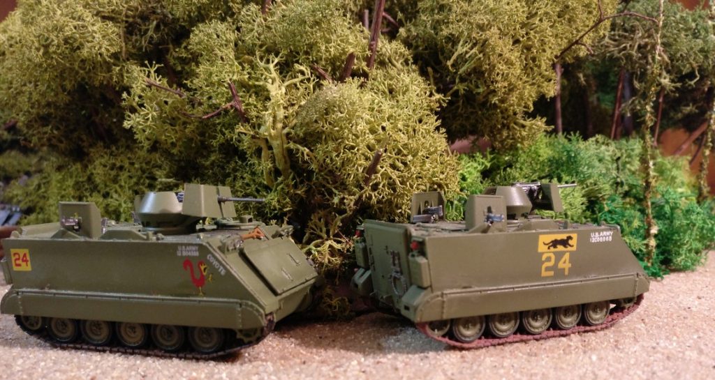 Die für das Spiel bereitgestellten Armeen sehen für den Spieler der US-Truppen eine ganze Reihe schwerst bewaffneter Mannschaftstransporter des Typs M113 vor.