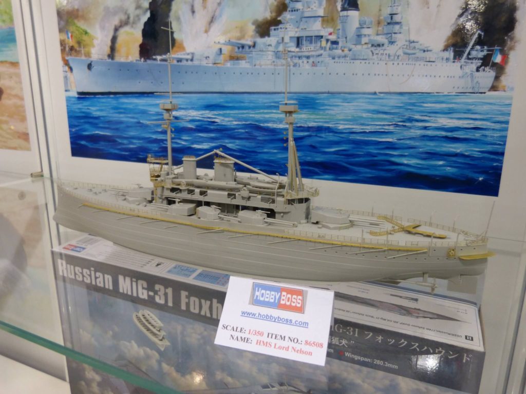 Das Schlachtschiff HMS Lord Nelson in 1:350 von HOBBY BOSS auf der Spielwarenmesse Nürnberg