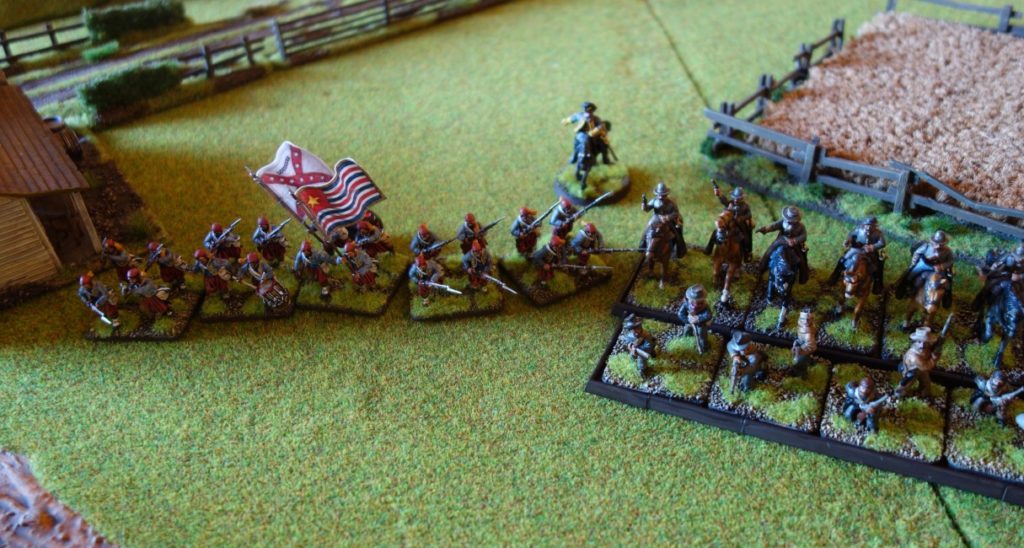 Der Spieltisch "ACW / American Civil War" mit "Kugelhagel" auf der Do or Dice 2017 in Rendsburg.