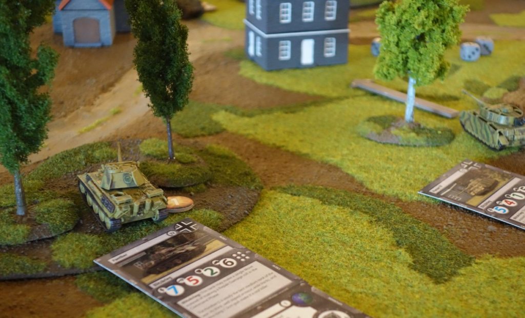 Der Spieltisch von Tanks (Gale Force Nine) auf der Do or Dice 2017.