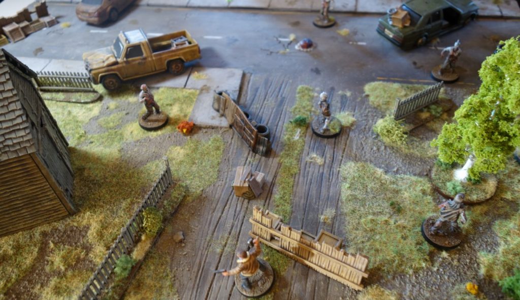 Der Spieltisch "The Walking Dead: All Out War" (Mantic Games) auf der Do or Dice 2017