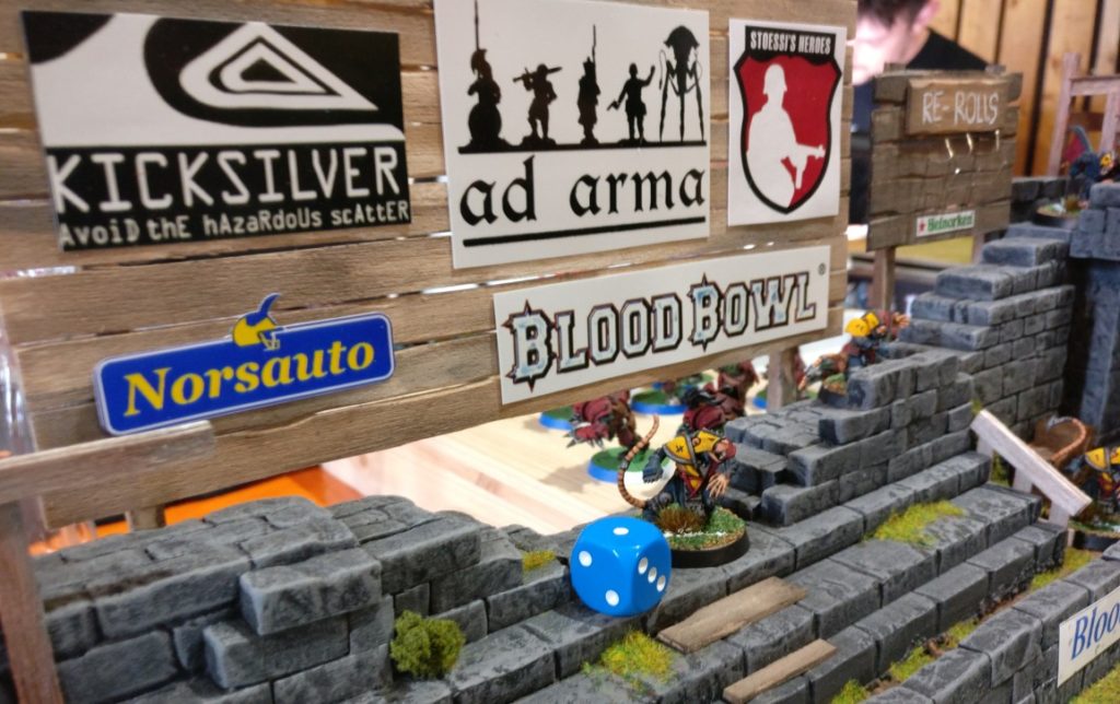 Spieltisch Bloodbowl auf der Ad Arma Convention 2017
