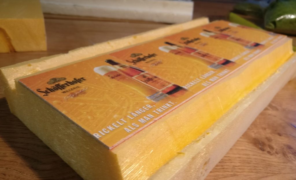 Hier die vollständig aufgebrachte Trasse.
