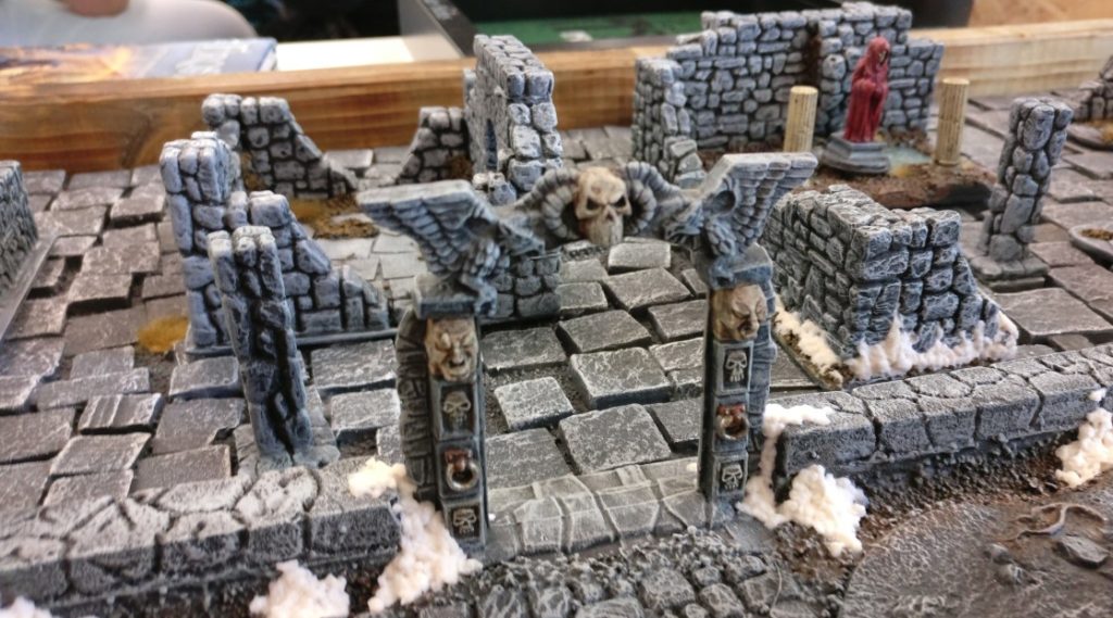 Spieltisch "Frostgrave" auf der Table-Topia in Aschaffenburg.