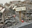Diorama "Häuser-Brand nach Bombenangriff"?