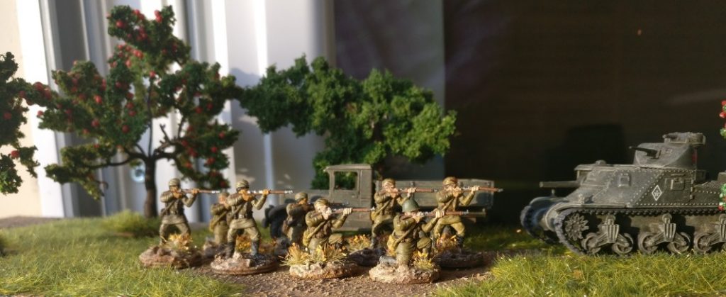 Acht Rifles des 77. Schützenregiment der 26. Schützendivision