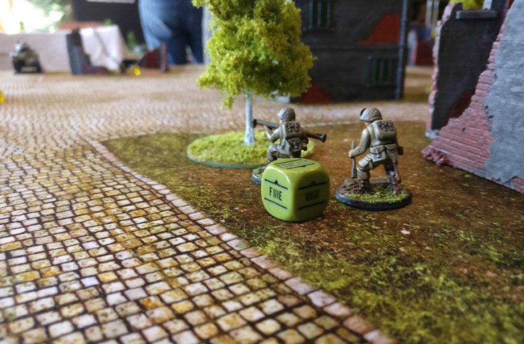 Spieltisch Bolt Action auf der 1. Hammerzeit auf dem  6. Rhein Main Multiversum des Tabletop Club Rhein-Main e.V. in Nidderau