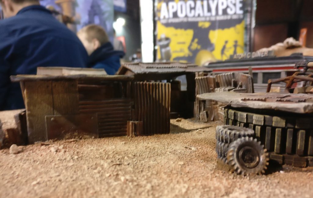 Der Spieltisch der "Dune-Bug-Rally" auf der Ccrisis 2018 in Antwerpen.