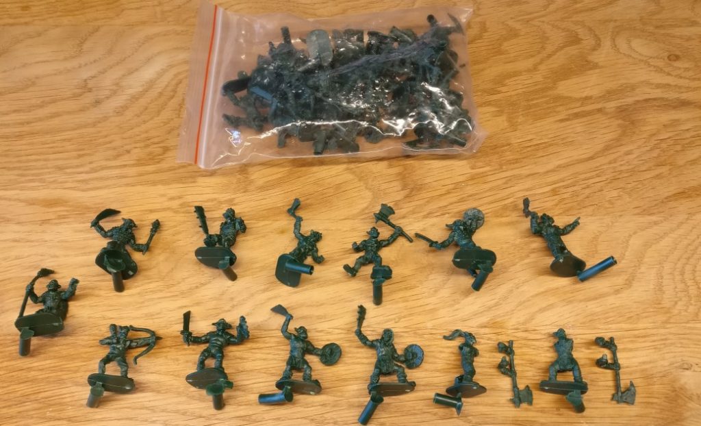 Hier die Figuren aus dem "Orc Warriors" "Fantasy 109" von Cesar MIniatures.