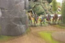 SAGA-Spiel in Aschaffenburg. Nicht nur bei Regen ist SAGA eine gute Wahl für ein Wargame.