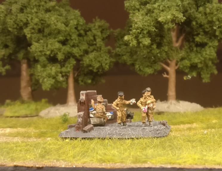 Die Szene "English Five o'clock Tea" aus dem Set Flames of War Royal Artillery Battery (BBX09)