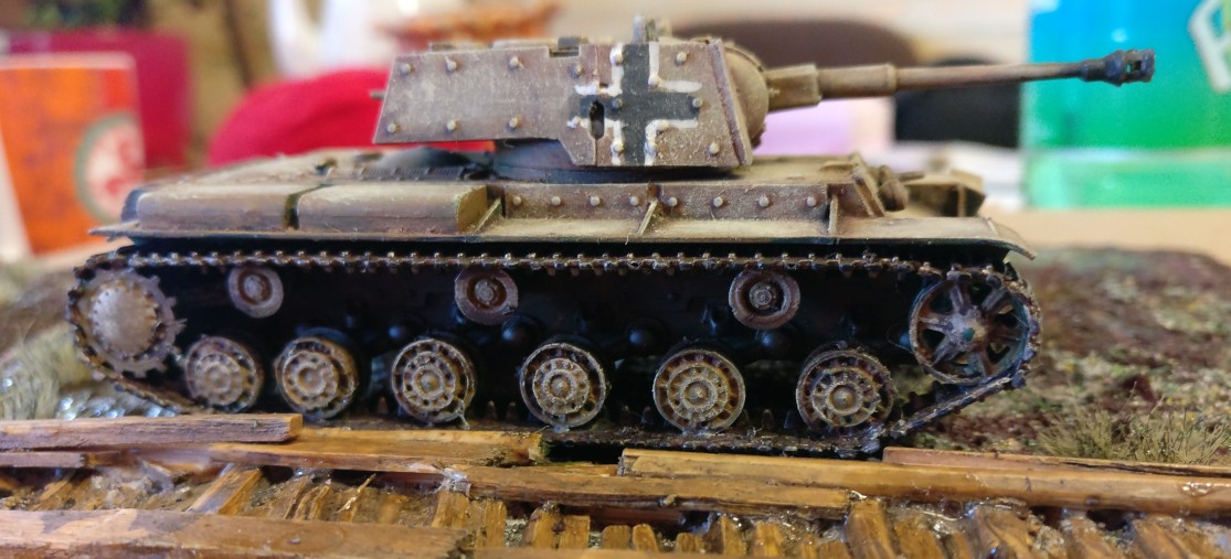 Der erbeutete KV-I in deutschen Diensten.