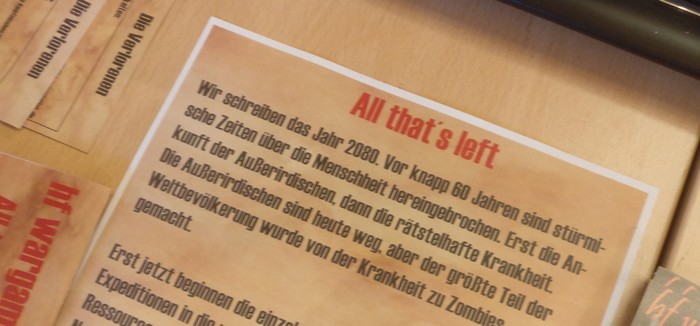 Der Spieltisch "All that's left" auf der Szenario 2020 in Bad Kreuznach