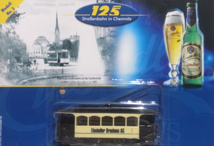 125 Jahre Straßenbahn in Chemnitz: Wagen Nr. 2 in Originalverpackung