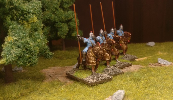 Ein weiteres Vierergrüppchen Veteranen-Reiter der SAGA-Byzantiner
