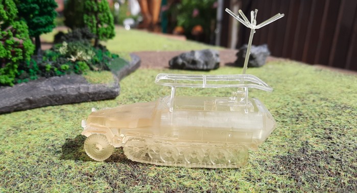 Mein Sd.Kfz. 251/3 Ausf.C als Lutschpanzer im Maßstab 20mm / 1:72, ein 3D-Druck-Modell vom Dominic.